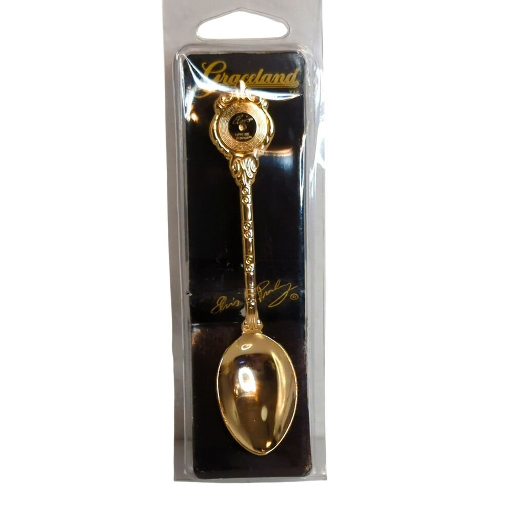Elvis Presley Gold Record Collectible Souvenir Spoon Engraved Love Me Tender